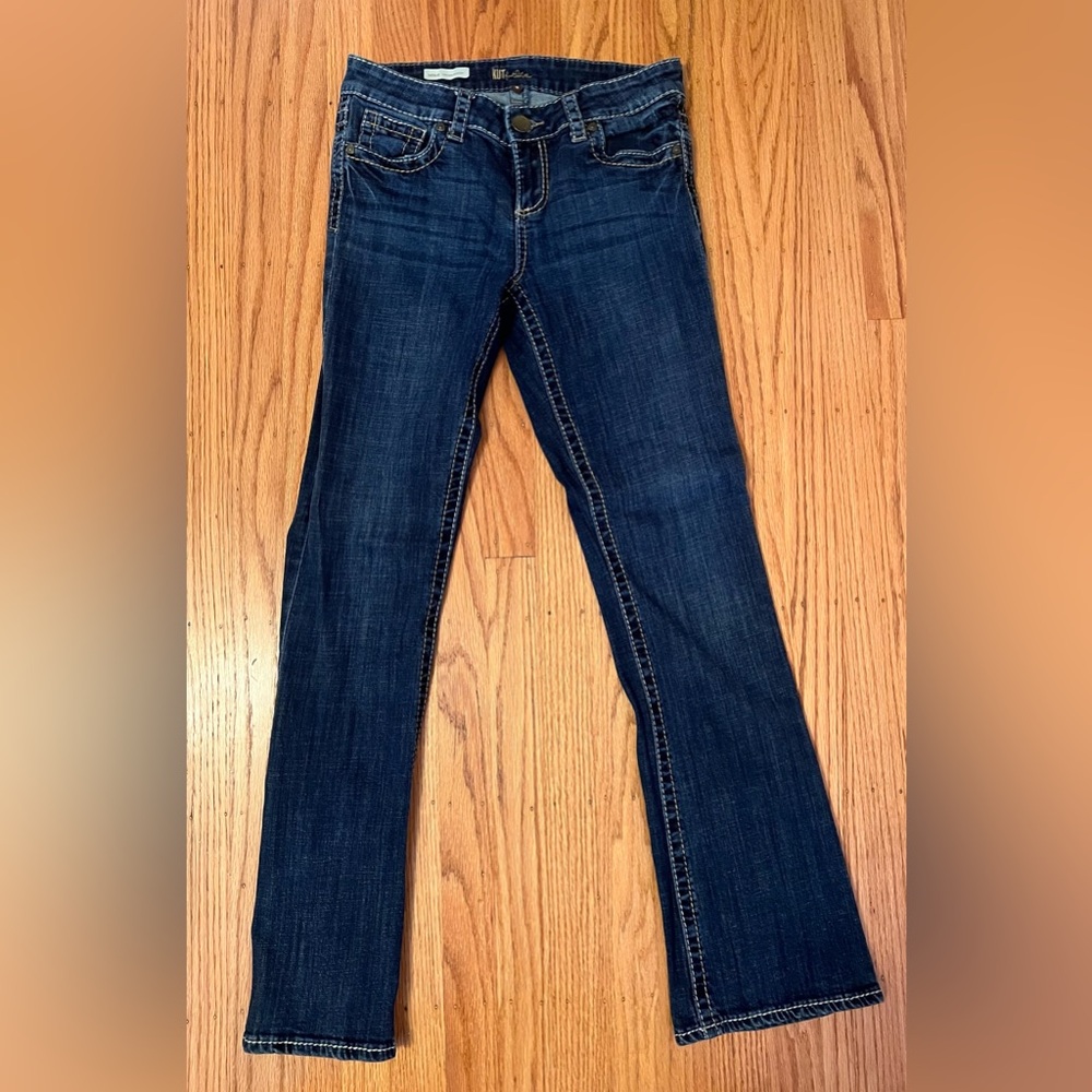 KUT Natalie High Rise Boot Cut Dark Wash Blue Jeans Size 4